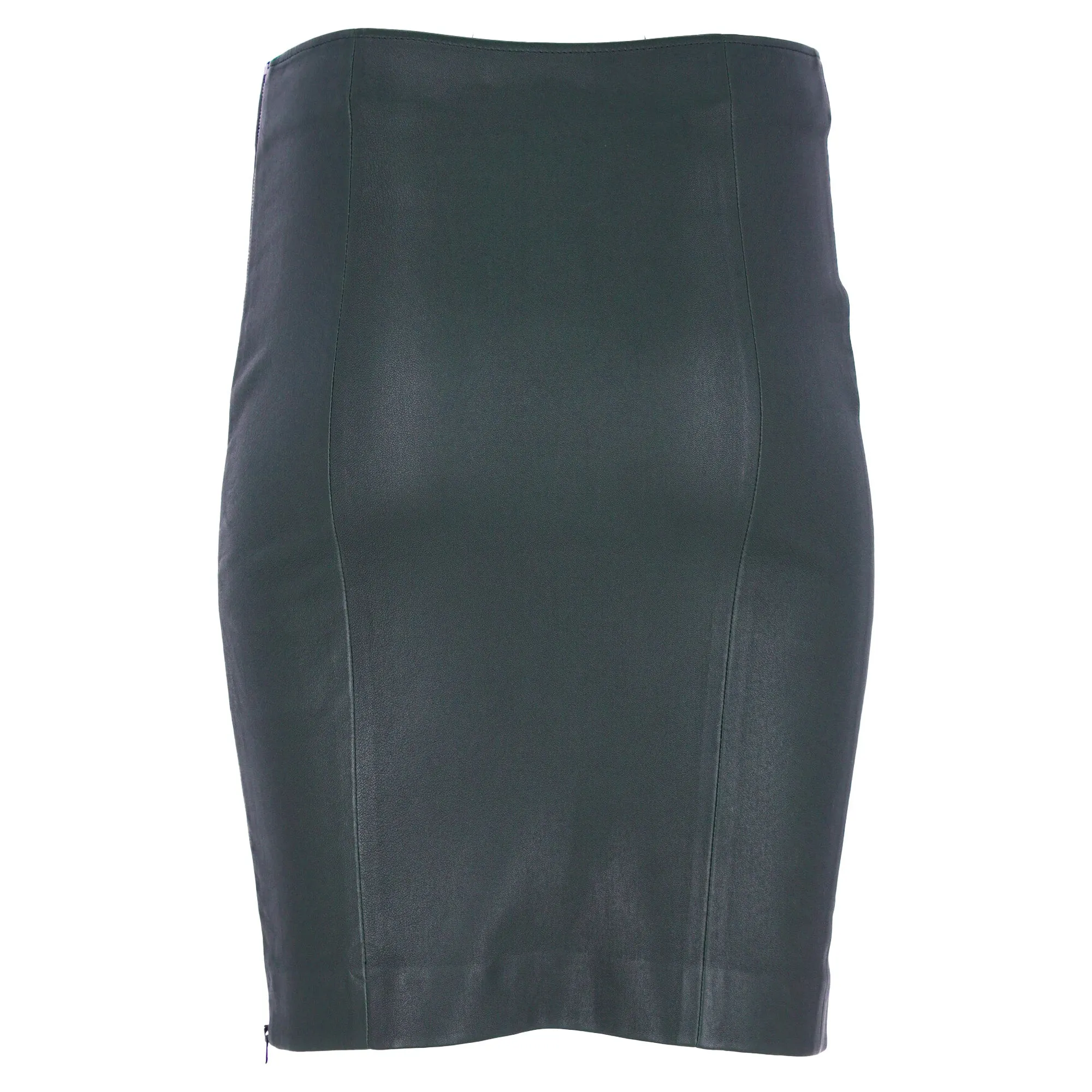 Joseph Pencil Skirt in Green Lambskin Leather