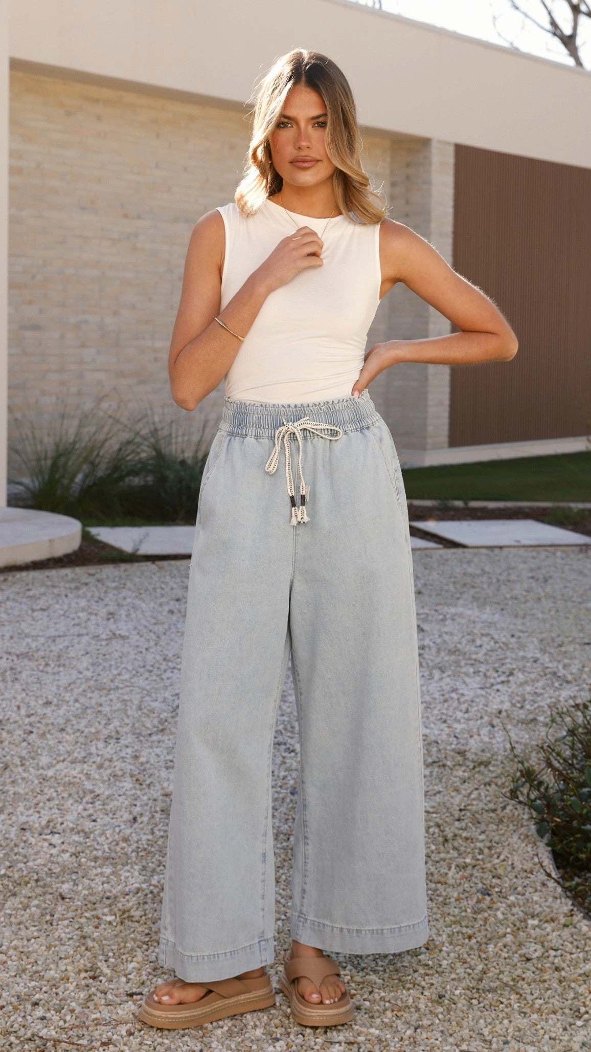 Josephine Pants - Light Blue Denim