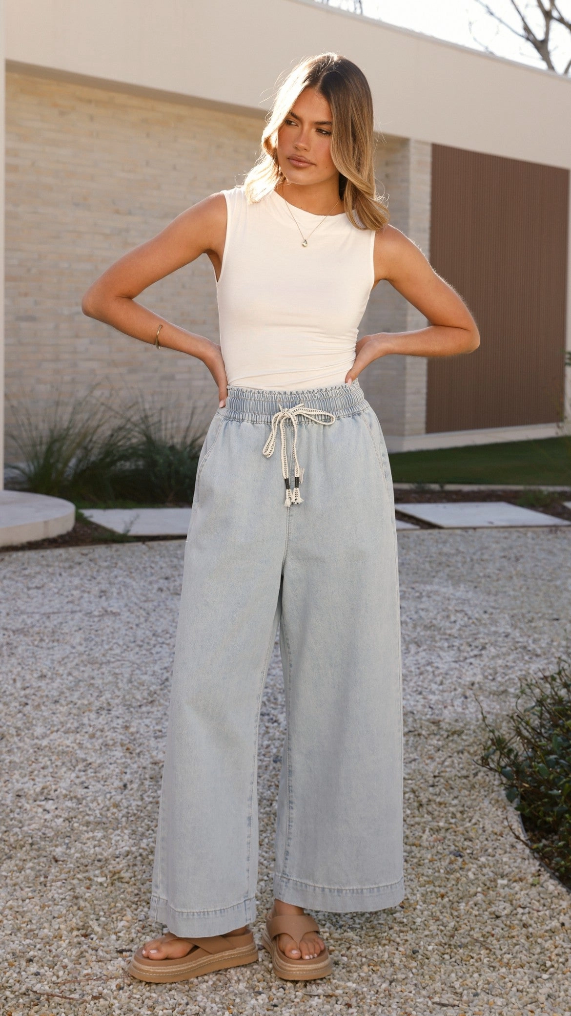 Josephine Pants - Light Blue Denim