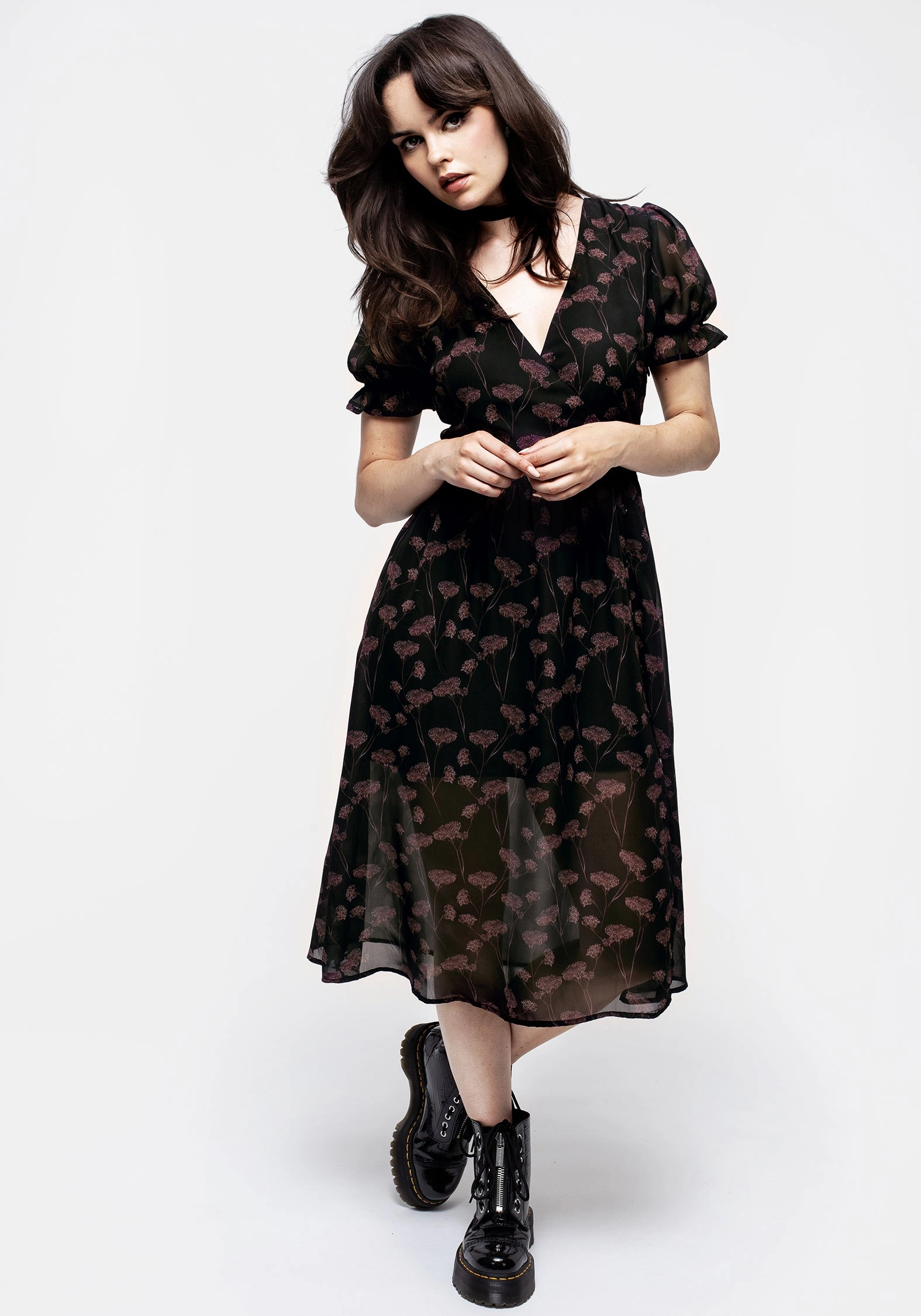 Judas V-Neck Button Midi Dress Dresses Womens - summer dresses discount