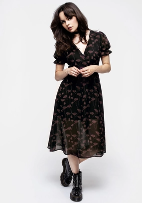 Judas V-Neck Button Midi Dress Dresses Womens - beach dresses cheap