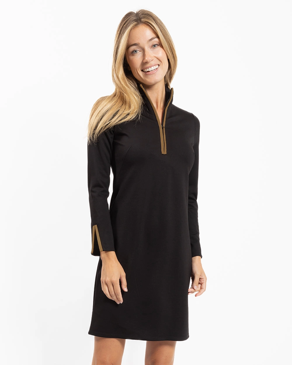 Jude Connally Anna Dress - Black/Saddle