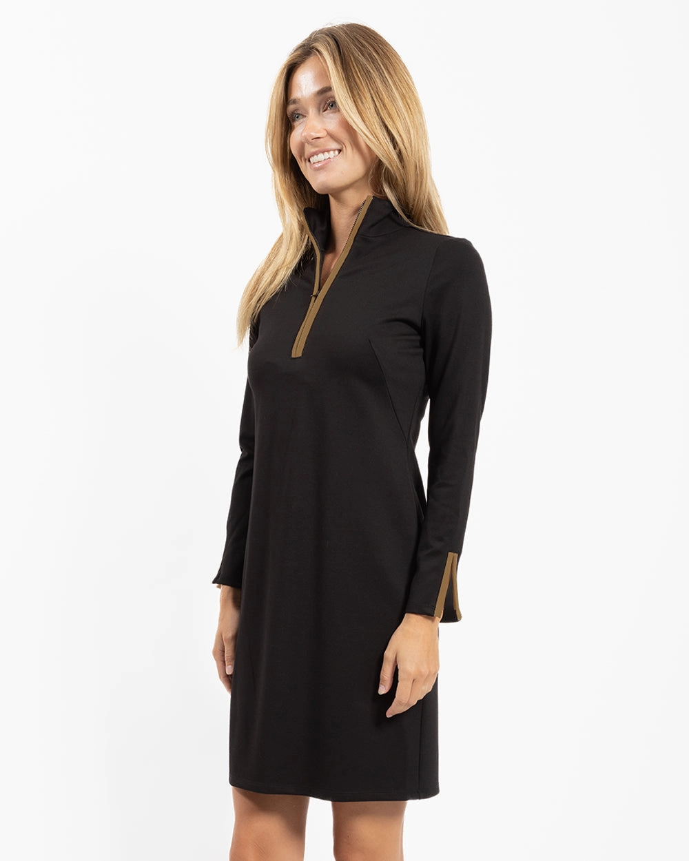 Jude Connally Anna Dress - Black/Saddle