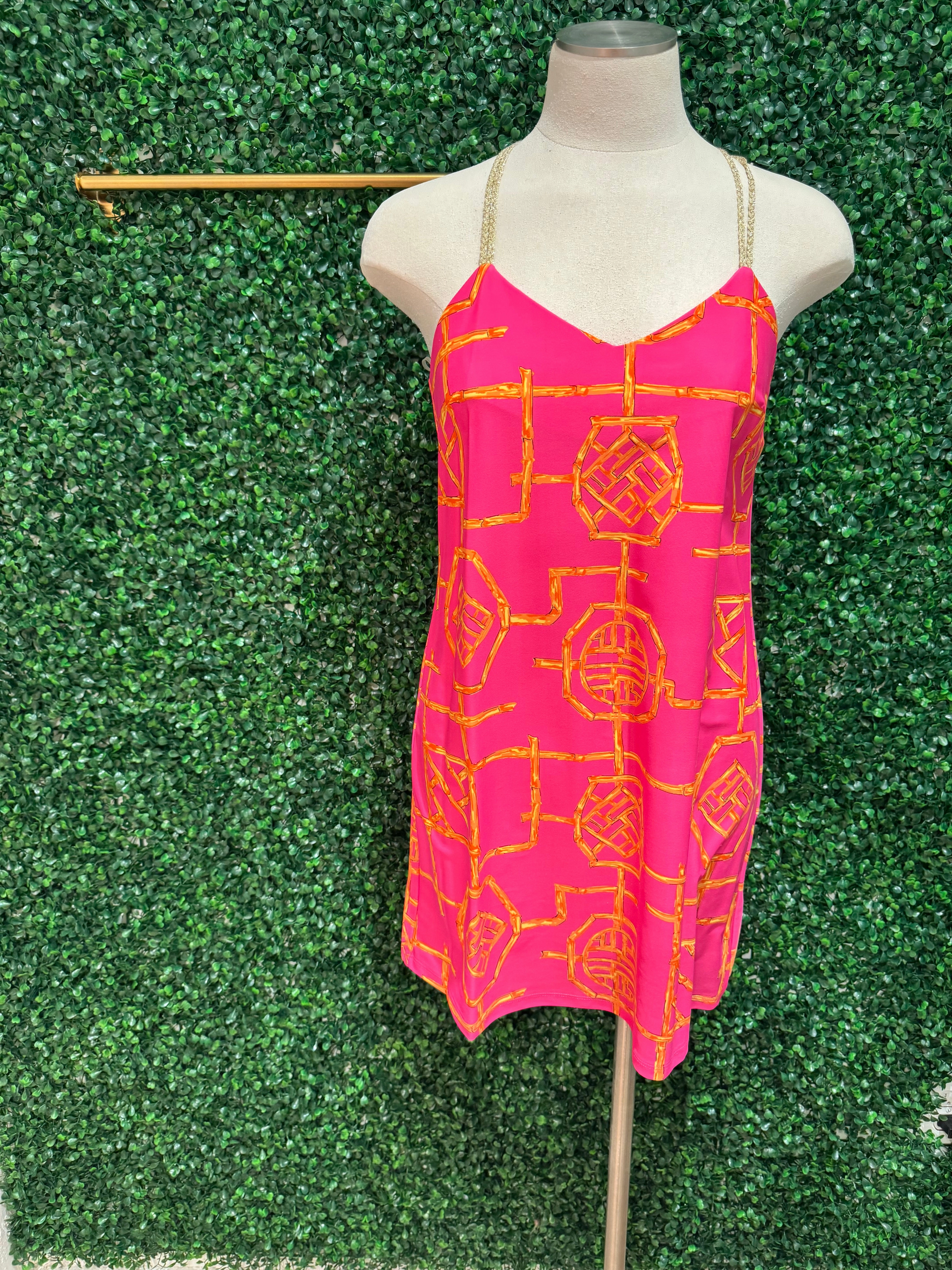 Jude Connally Bailey Dress - Bamboo Lattice Pink/Apricot