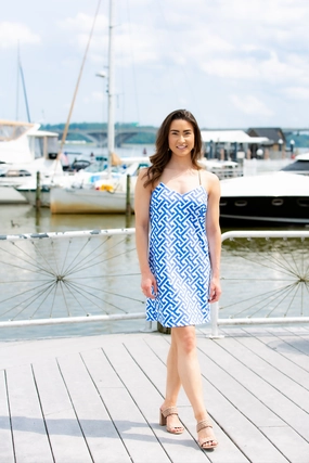 Jude Connally Bailey Dress - Grand JC Key Cornflower maxi dresses clearance