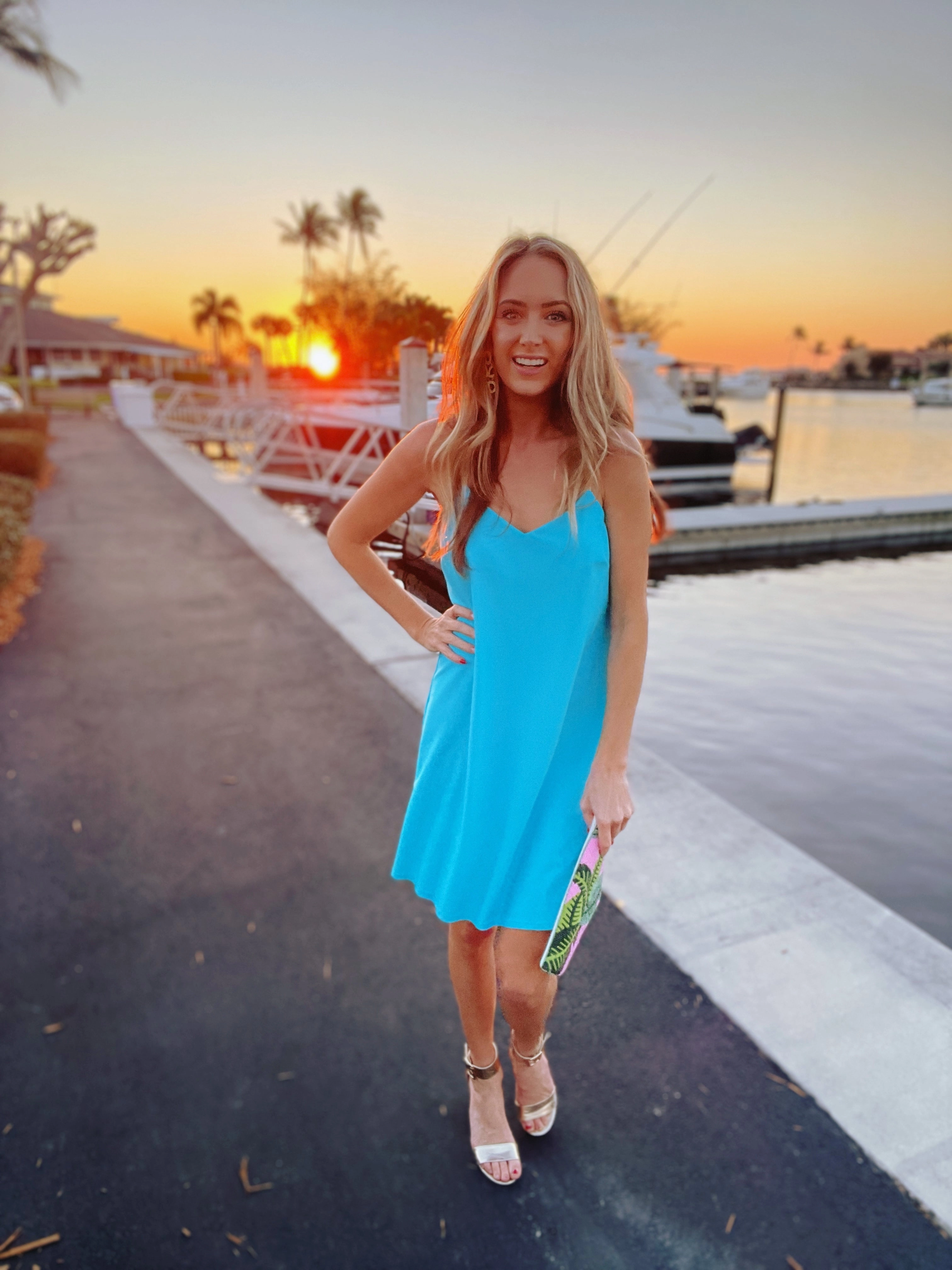 Jude Connally Bailey Dress - Santorini Blue