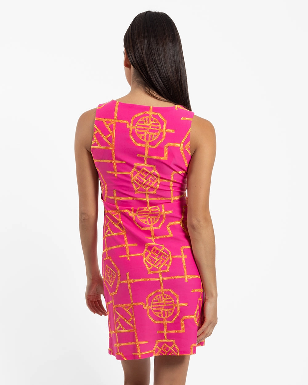 Jude Connally Beth Dress - Bamboo Lattice Spring Pink