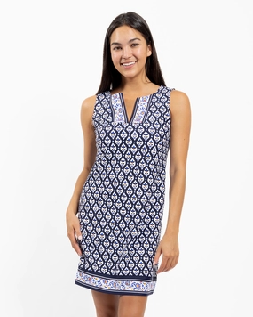 Jude Connally Carissa Dress - Daylily Woodblock Navy maxi dresses clearance