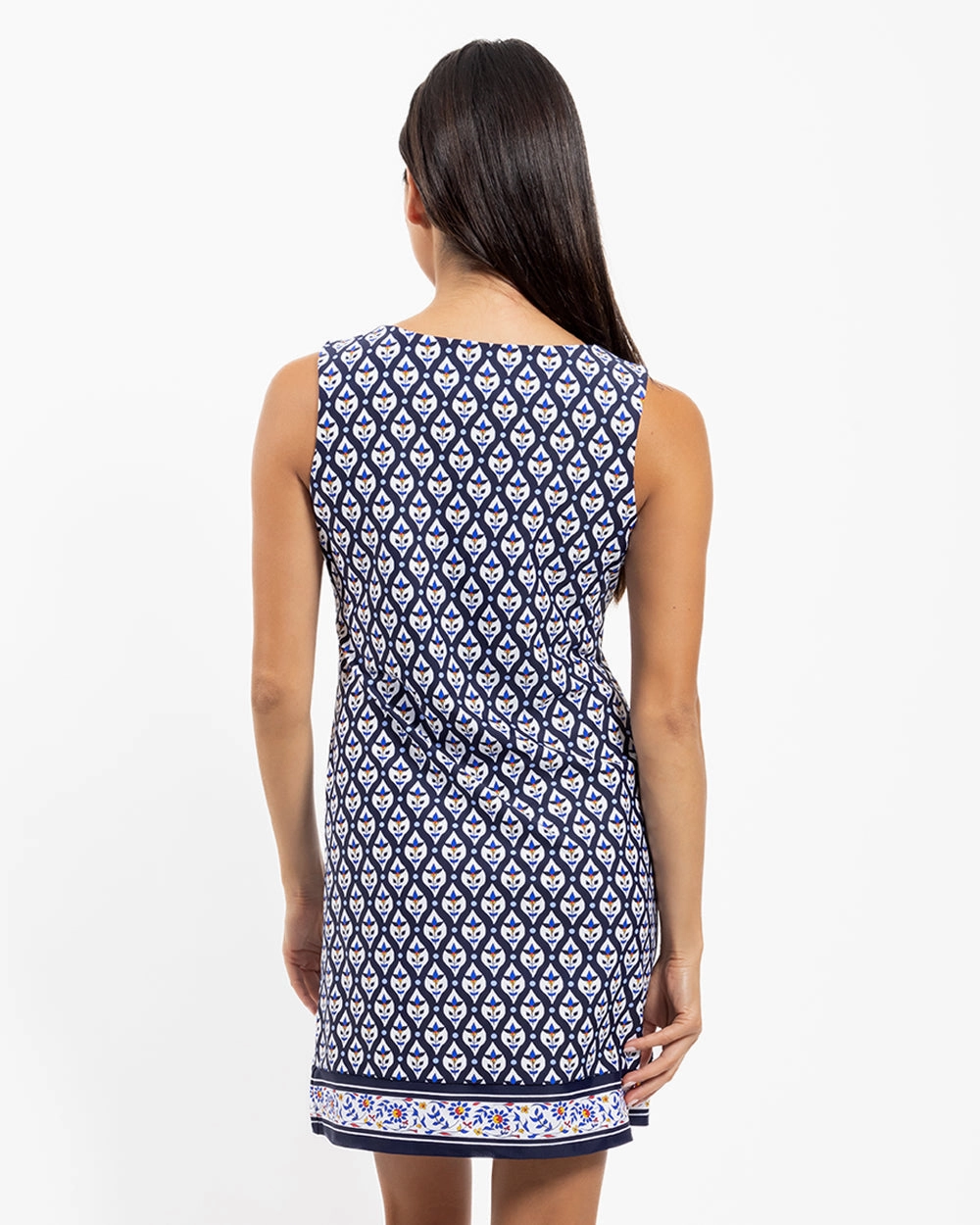 Jude Connally Carissa Dress - Daylily Woodblock Navy