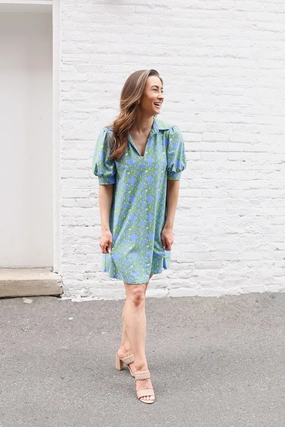 Jude Connally Emerson Dress - Bamboo Rattan Cornflower maxi dresses clearance