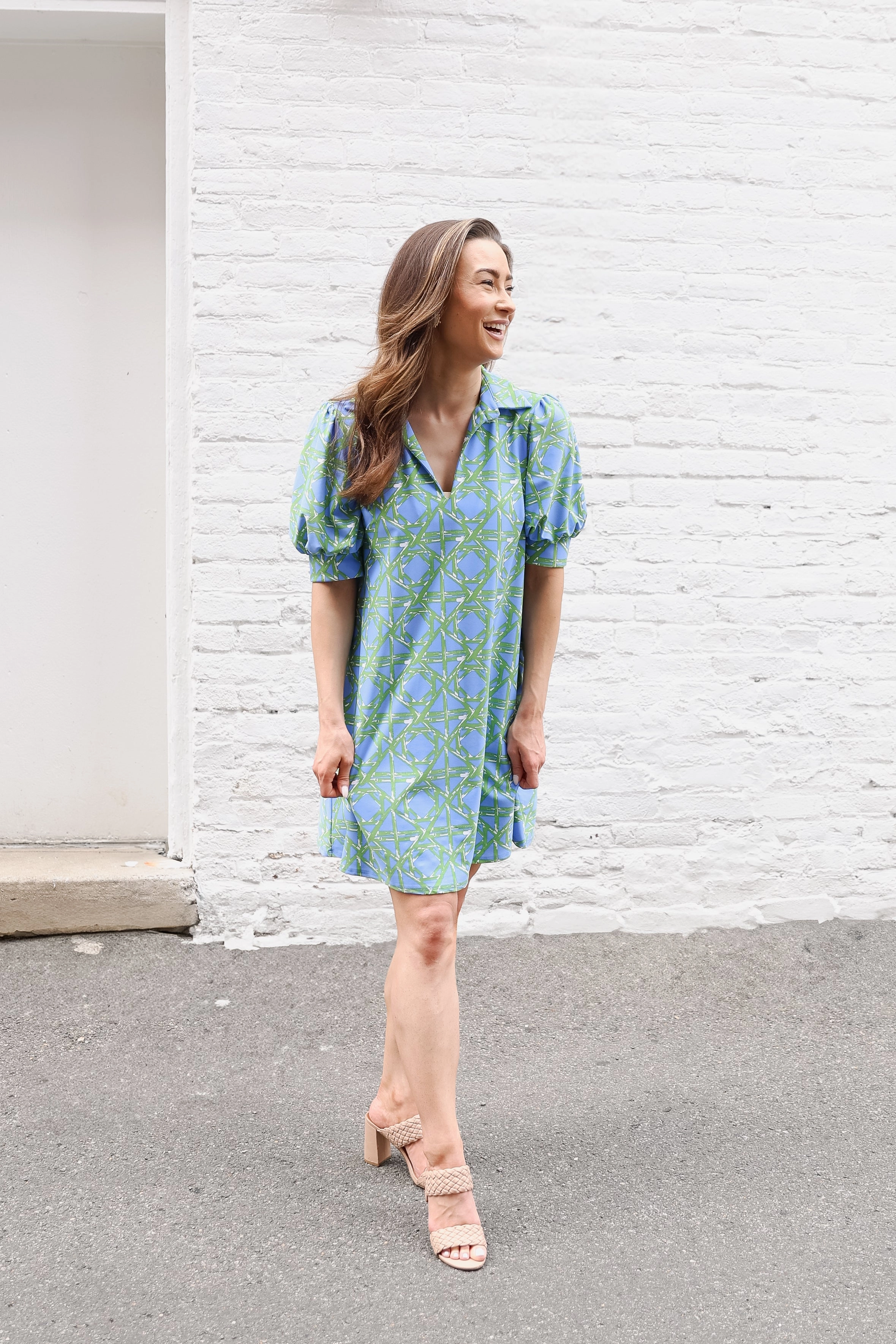 Jude Connally Emerson Dress - Bamboo Rattan Cornflower maxi dresses clearance