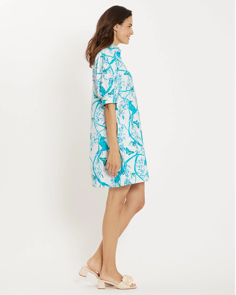 Jude Connally Emerson Dress - Birds And Butterflies White