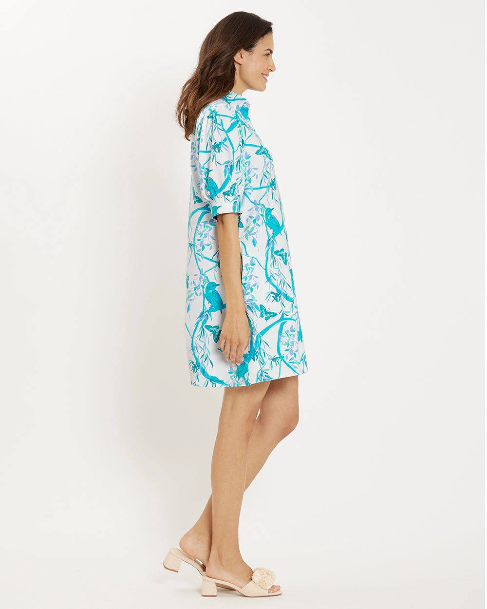 Jude Connally Emerson Dress - Birds And Butterflies White