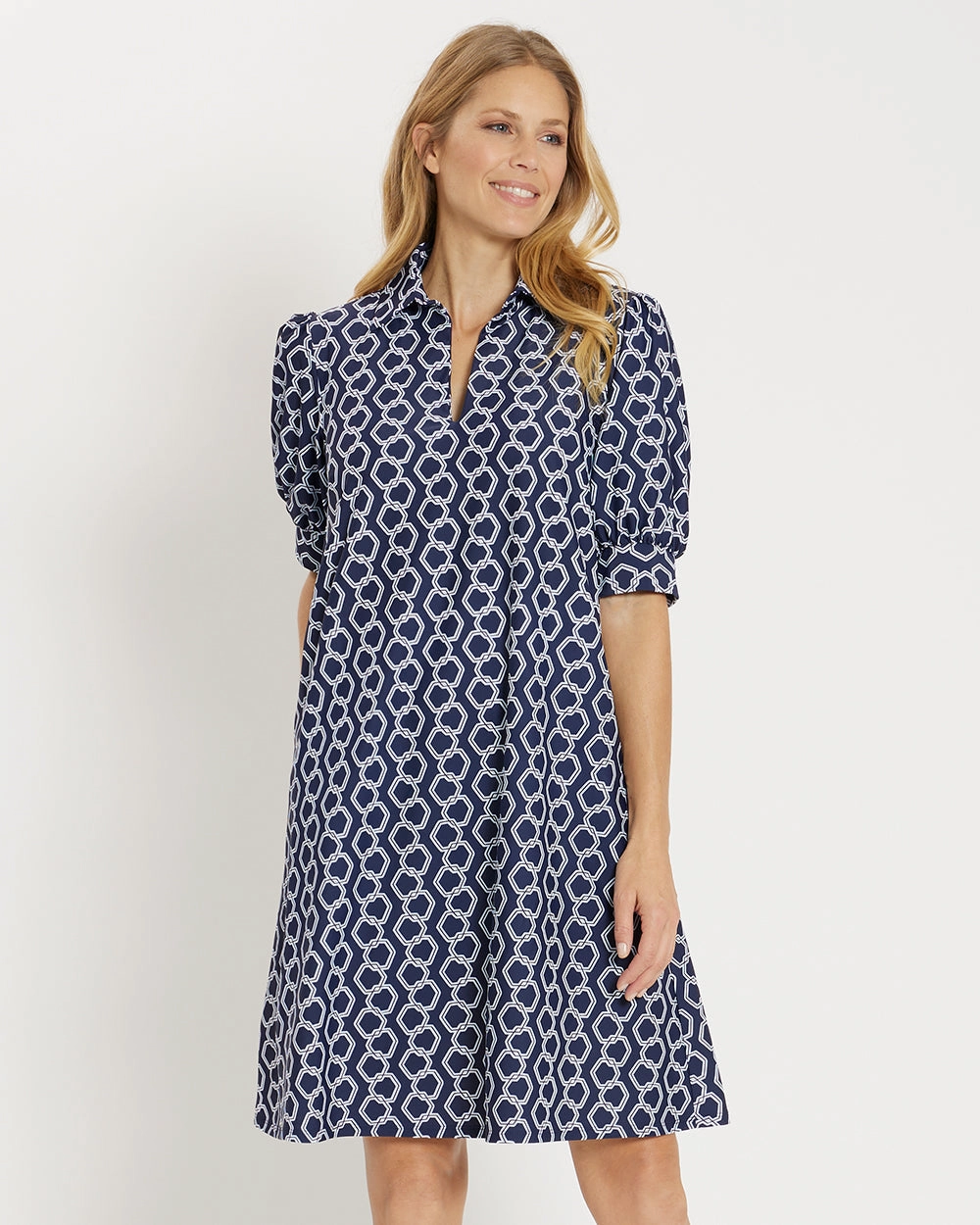 Jude Connally Emerson Dress - Dancing Links Navy