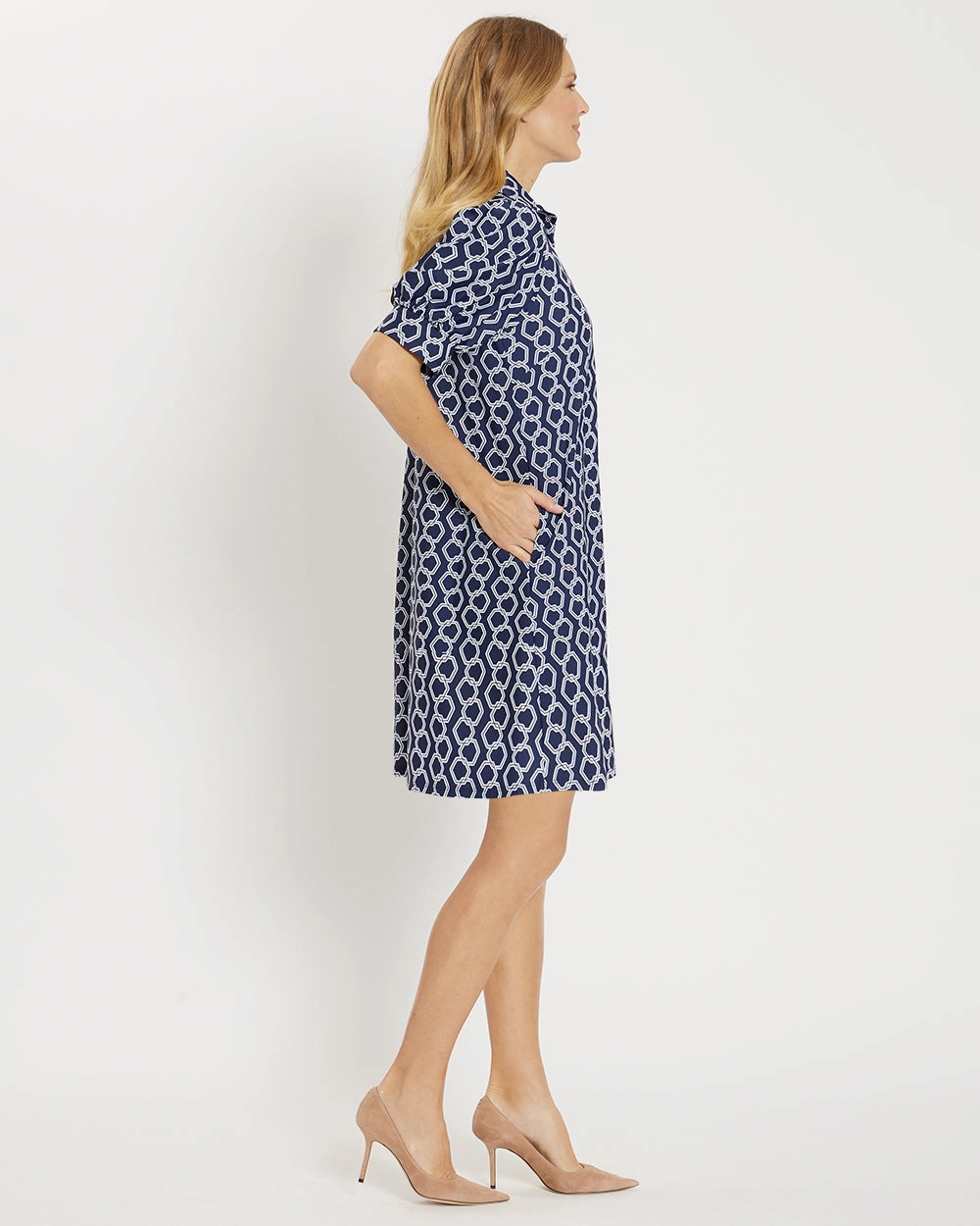 Jude Connally Emerson Dress - Dancing Links Navy