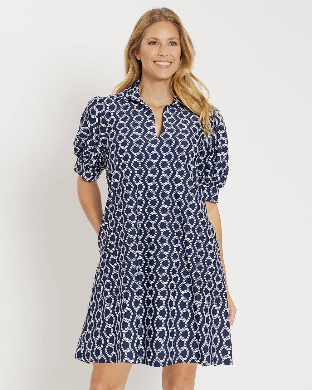 Jude Connally Emerson Dress - Dancing Links Navy