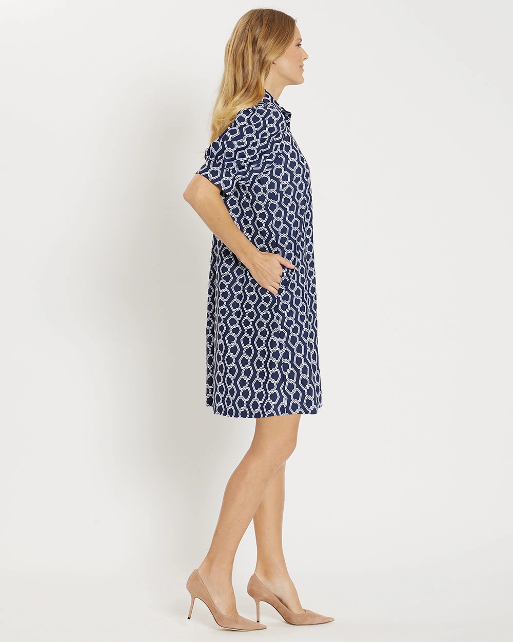 Jude Connally Emerson Dress - Dancing Links Navy