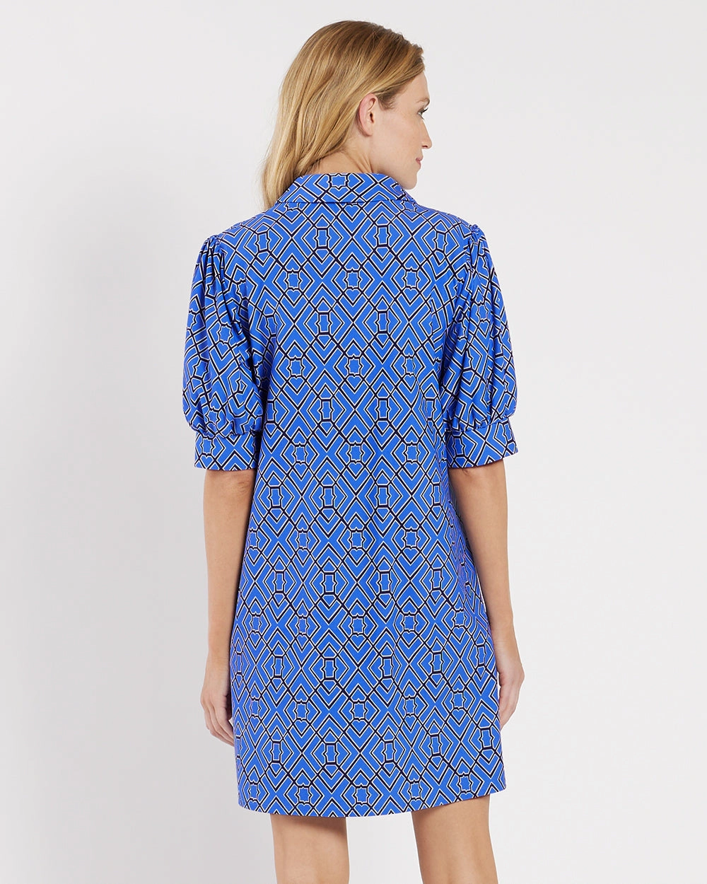 Jude Connally Emerson Dress - Garden Lattice French Blue