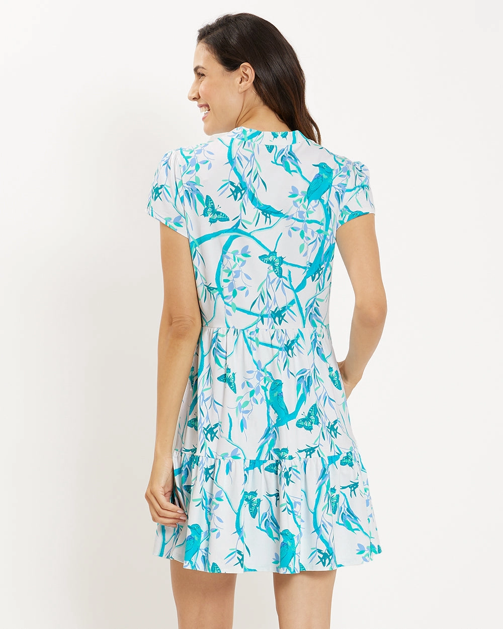 Jude Connally Ginger Dress - Birds And Butterflies White