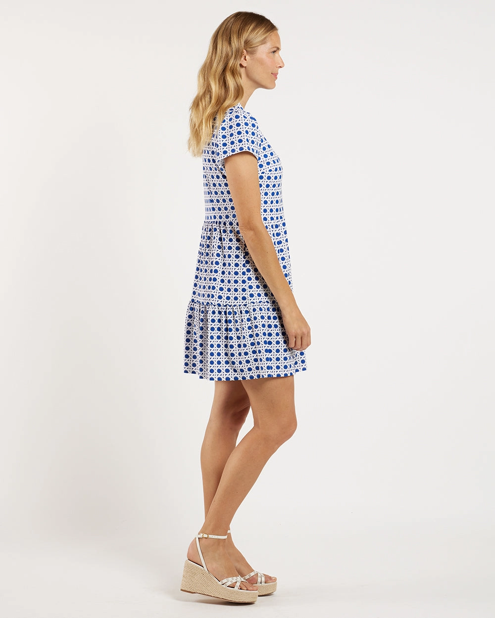 Jude Connally Ginger Dress - Petite Rattan Cobalt