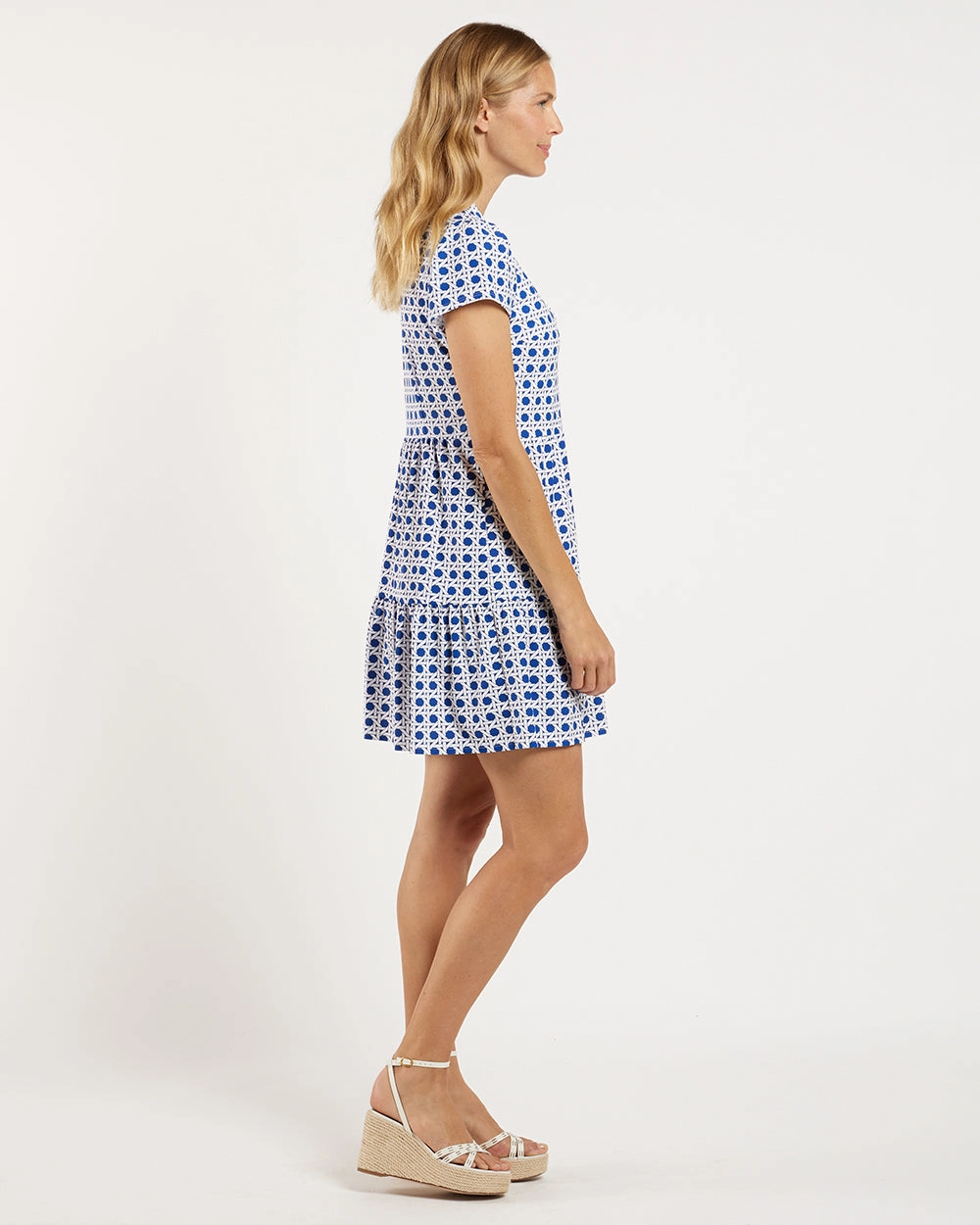 Jude Connally Ginger Dress - Petite Rattan Cobalt