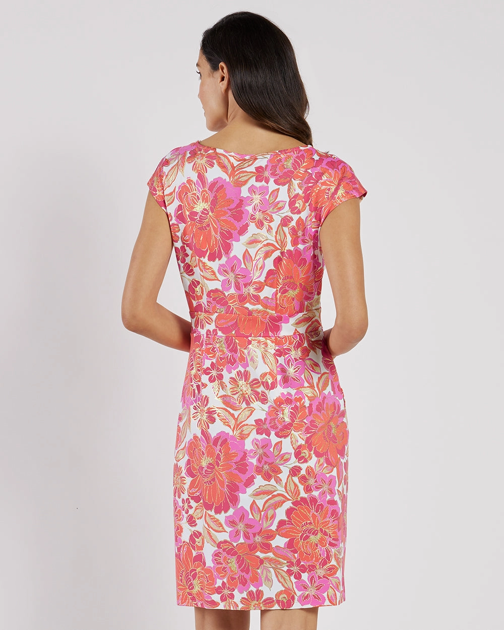 Jude Connally Joelle Dress - Peony Dreams White Gold
