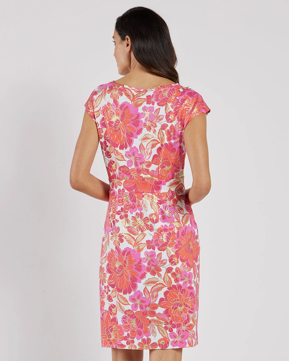 Jude Connally Joelle Dress - Peony Dreams White Gold