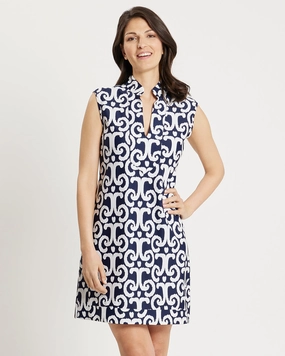Jude Connally Kristen Dress - JC Ikat Navy maxi dresses clearance