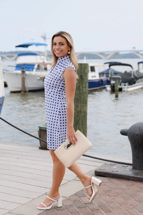 Jude Connally Kristen Dress - Petite Rattan Cobalt summer dresses best deals