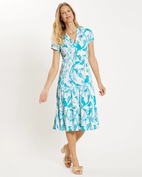 Jude Connally Libby Dress - Birds And Butterflies White womens gowns outlet