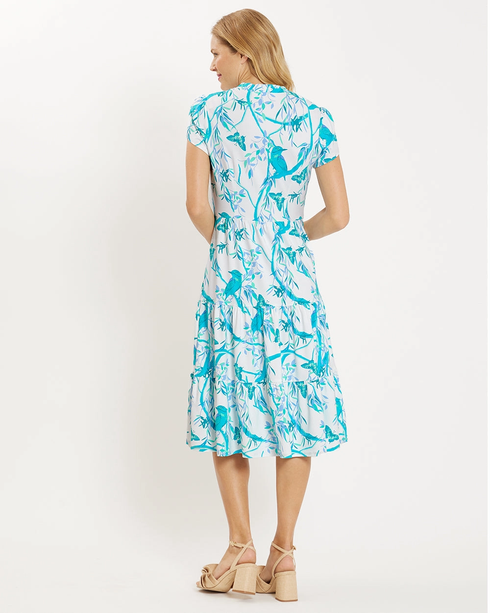 Jude Connally Libby Dress - Birds And Butterflies White