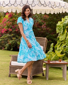 Jude Connally Libby Dress - Enchanted Sea Aqua maxi dresses clearance