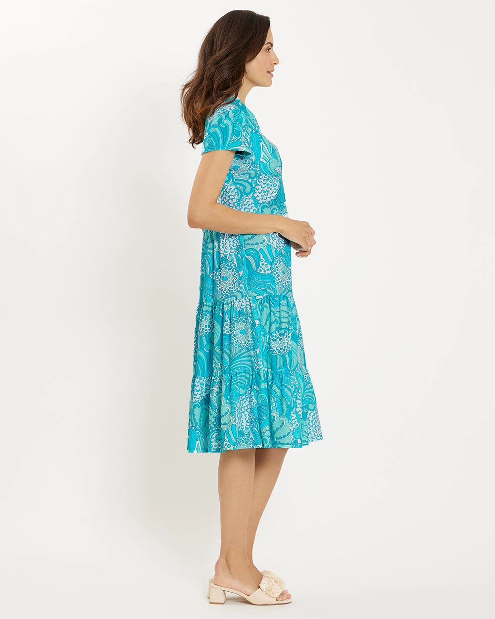 Jude Connally Libby Dress - Enchanted Sea Aqua