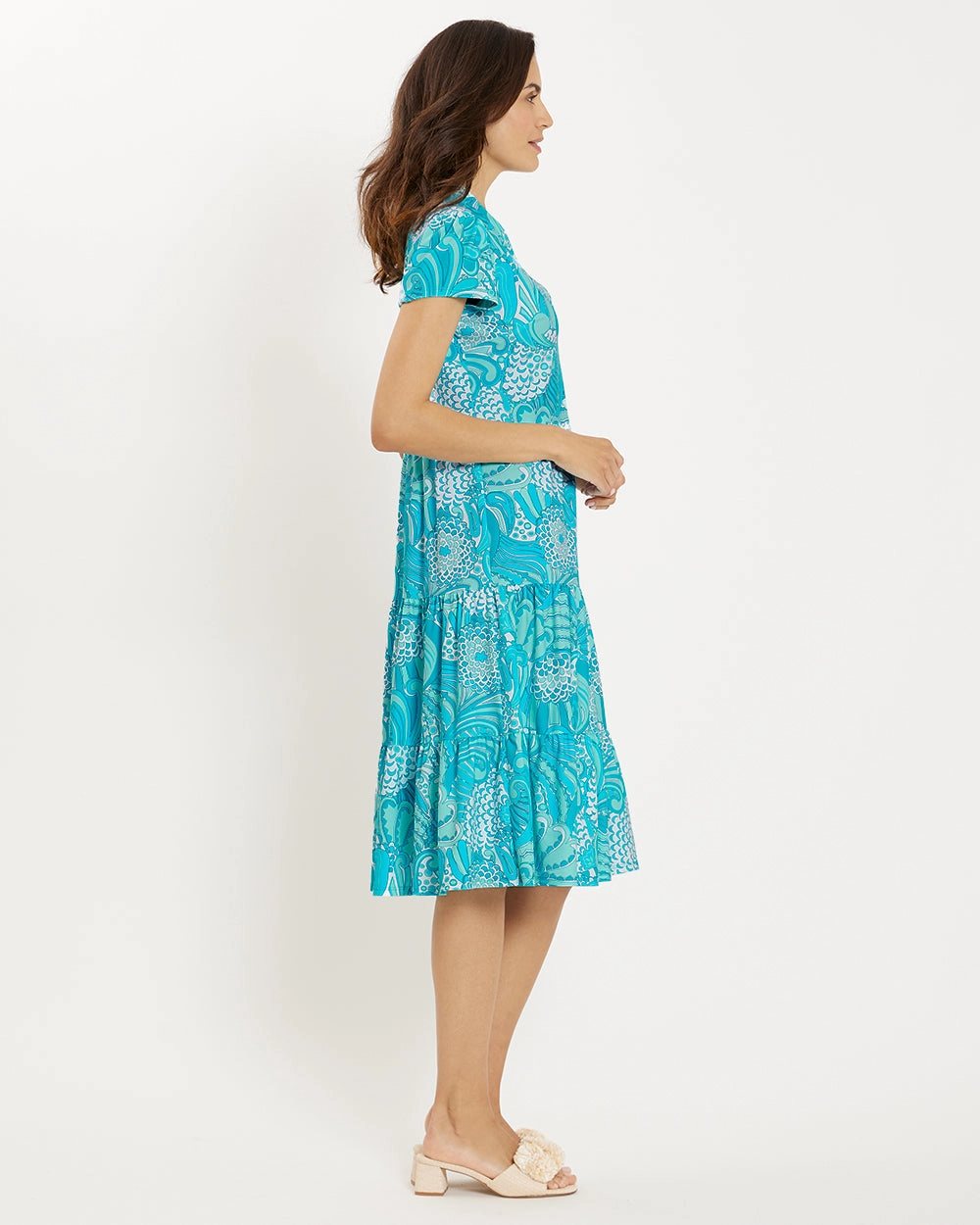 Jude Connally Libby Dress - Enchanted Sea Aqua