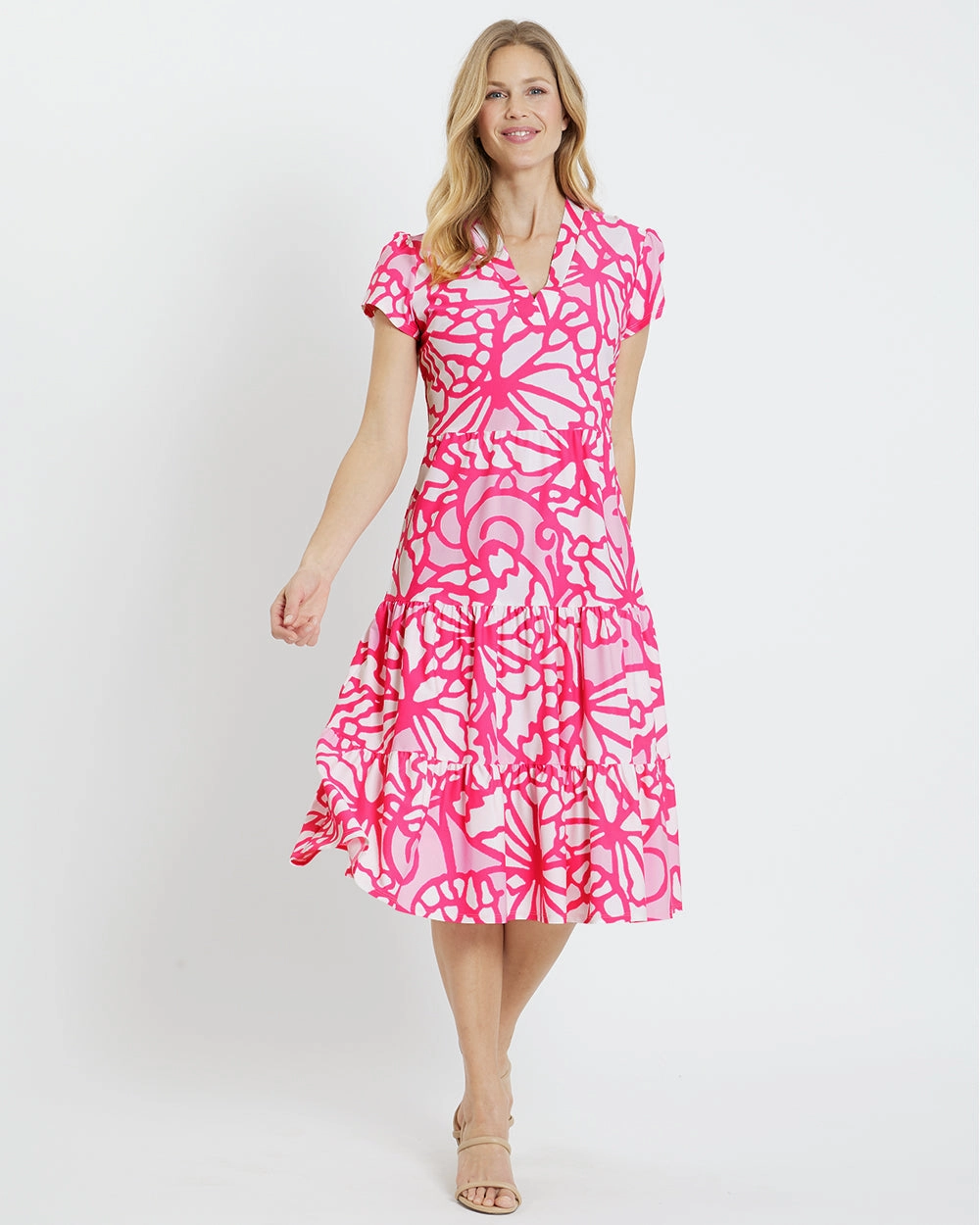 Jude Connally Libby Dress - Grand Wings - Light Pink maxi dresses clearance