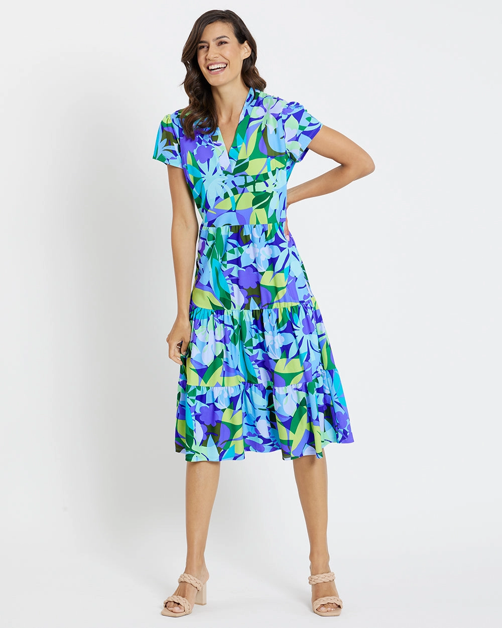 Jude Connally Libby Dress - Kaleidoscope Floral Iris