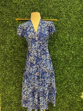 Jude Connally Libby Dress - Painterly Cheetah Beacon Blue summer dresses best deals
