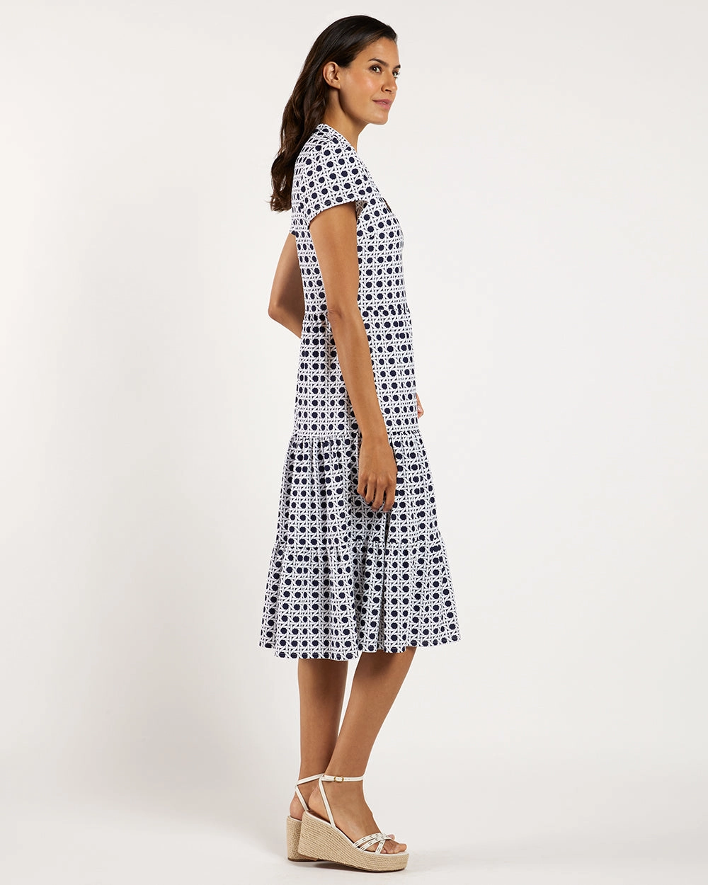 Jude Connally Libby Dress - Petite Rattan Navy