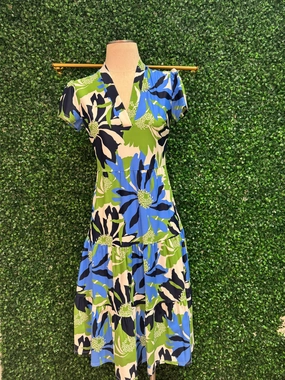 Jude Connally Libby Dress - Wild Blossoms Blue womens gowns outlet