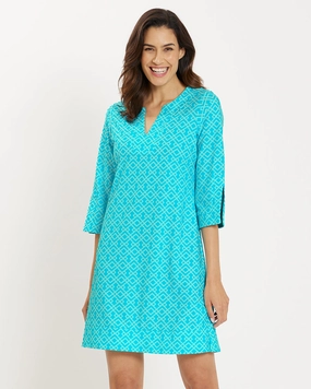 Jude Connally Megan Dress - Trellis Trio Aqua maxi dresses clearance