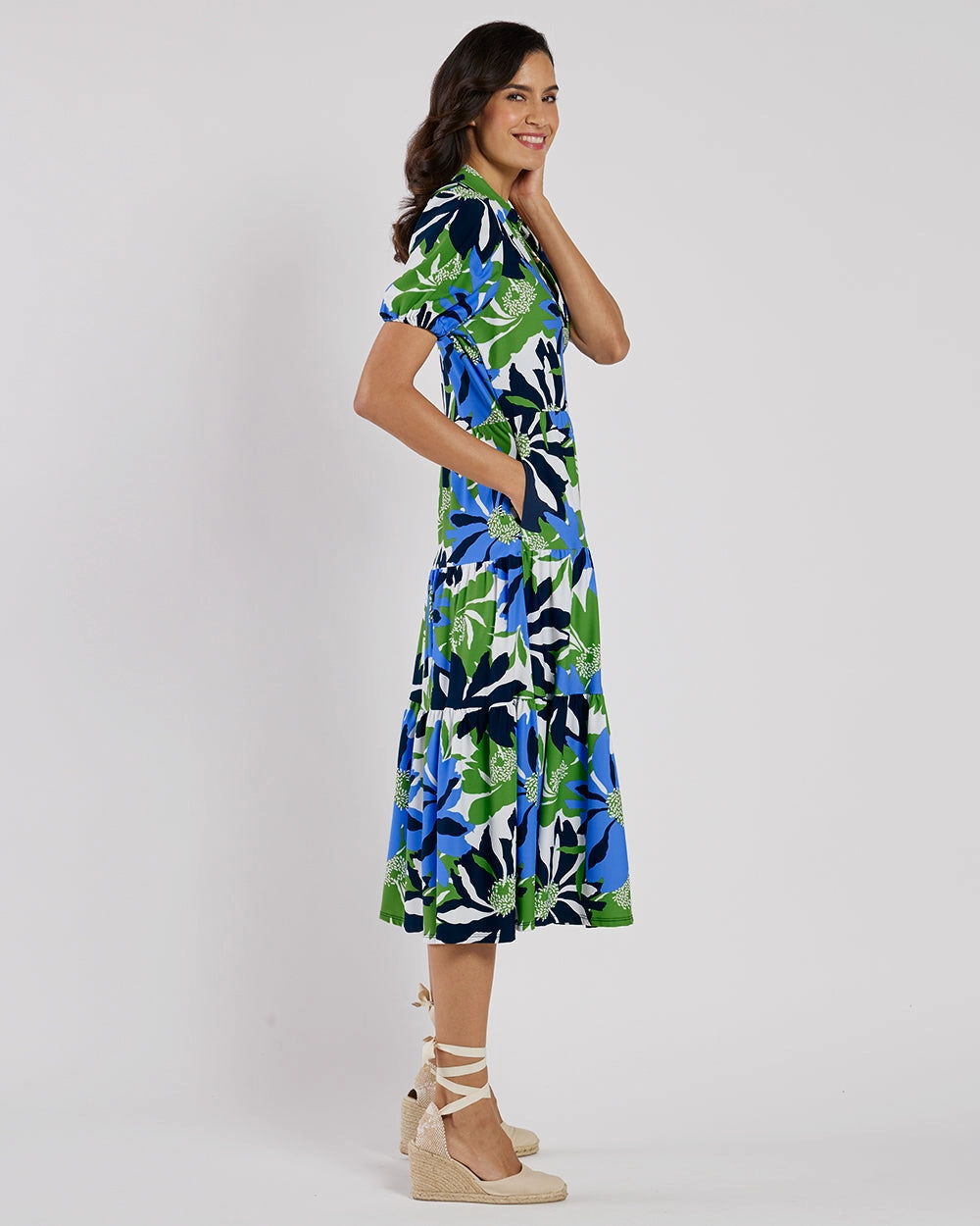 Jude Connally Portia Dress - Wild Blossom Blue