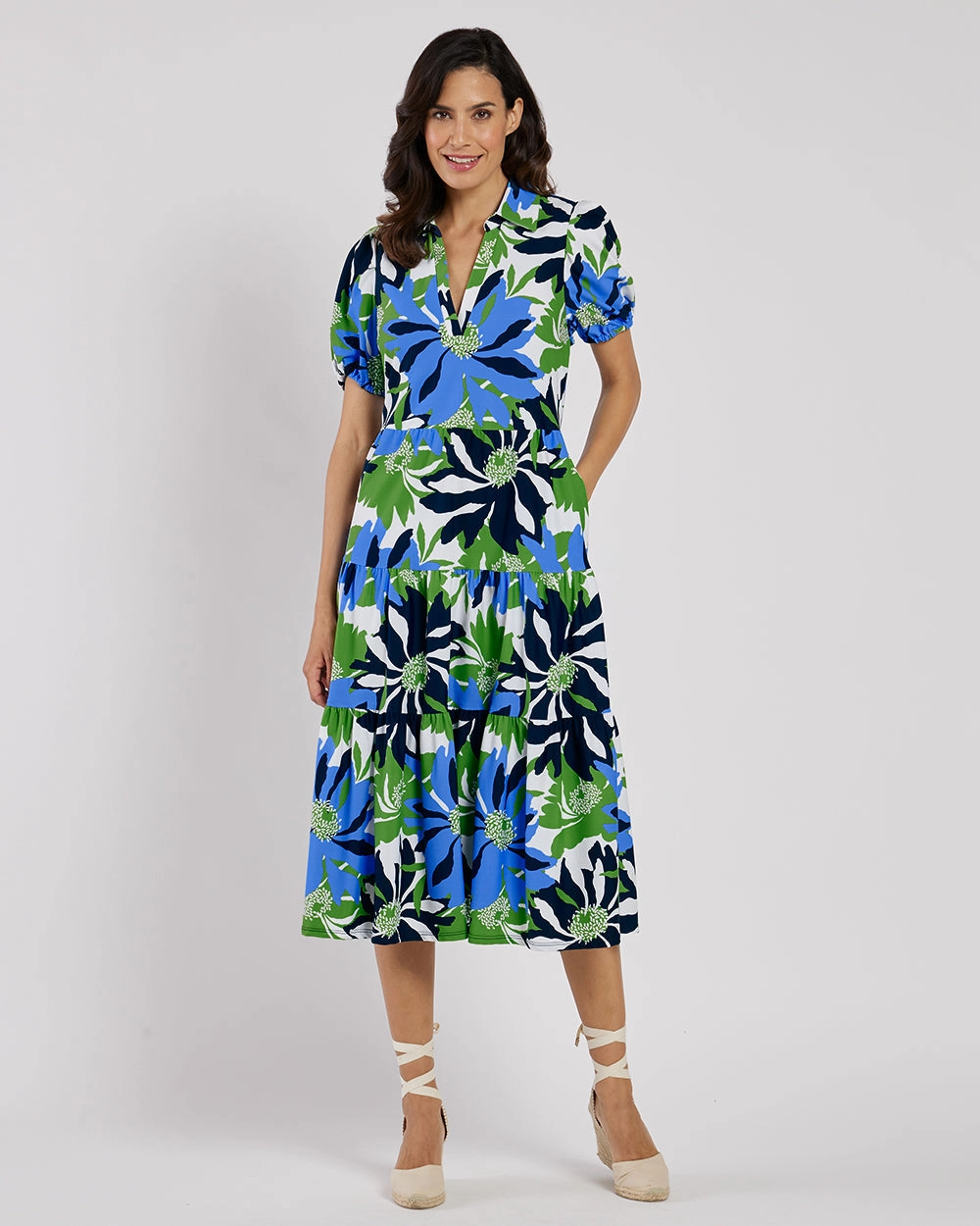 Jude Connally Portia Dress - Wild Blossom Blue