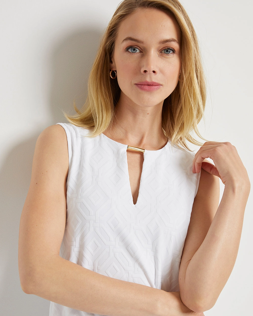 Jude Connally Presley Jaquard Dress - Grand Links White