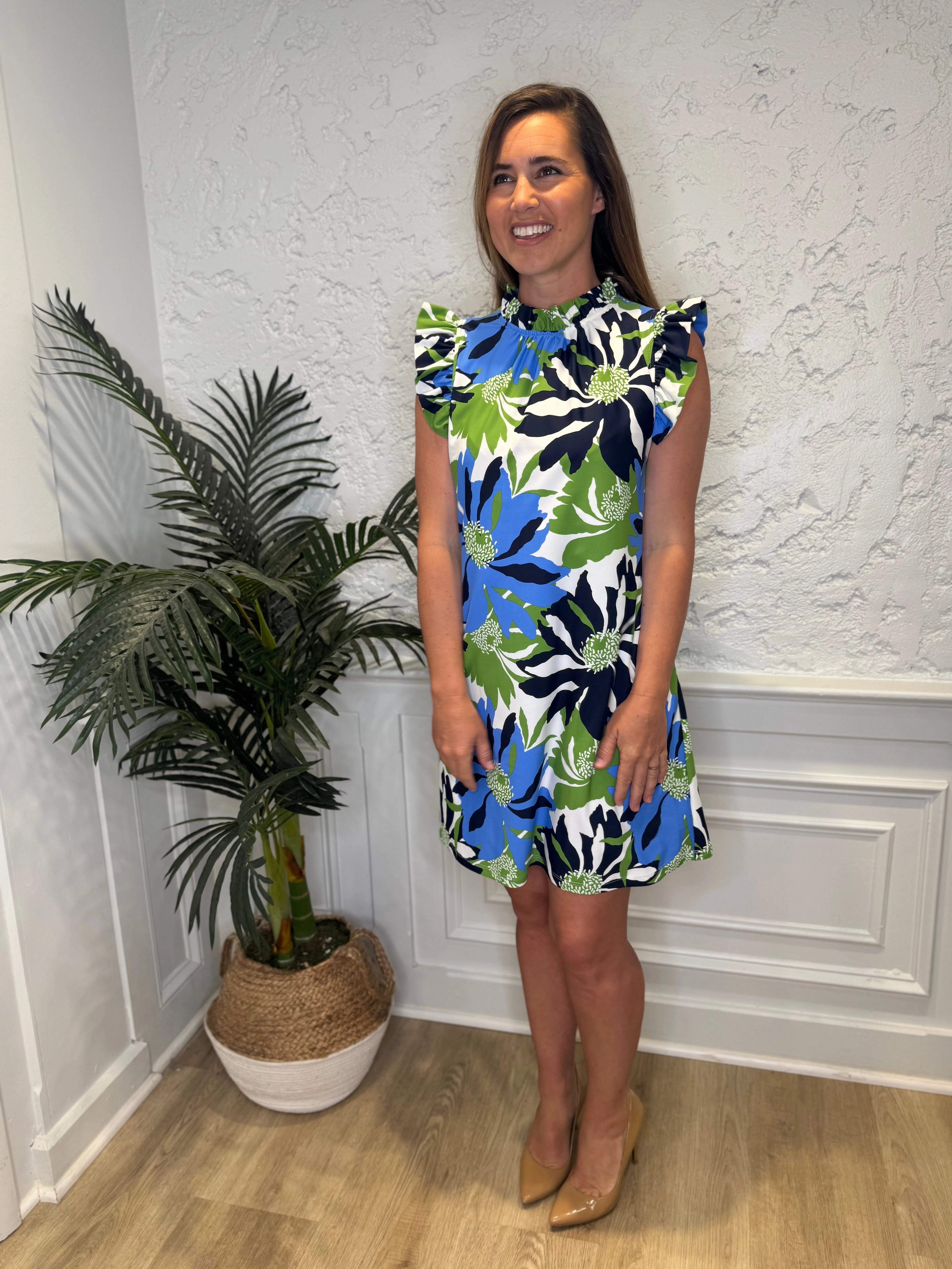 Jude Connally Shari Dress - Wild Blossom Blue