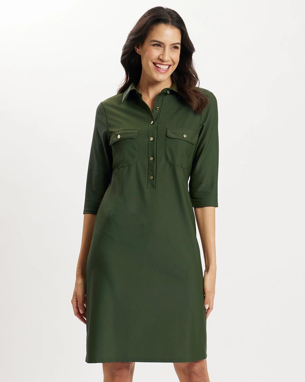 Jude Connally Sloane Dress - Loden