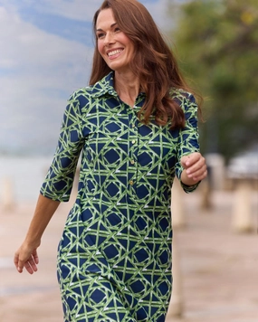 Jude Connally Susanna Dress - Bamboo Ratan Navy maxi dresses clearance