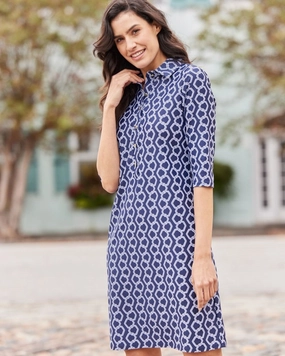 Jude Connally Susanna Dress - Dancing Links Navy cheap womens dresses