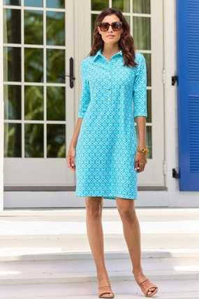 Jude Connally Susanna Dress - Trellis Trio Aqua maxi dresses clearance