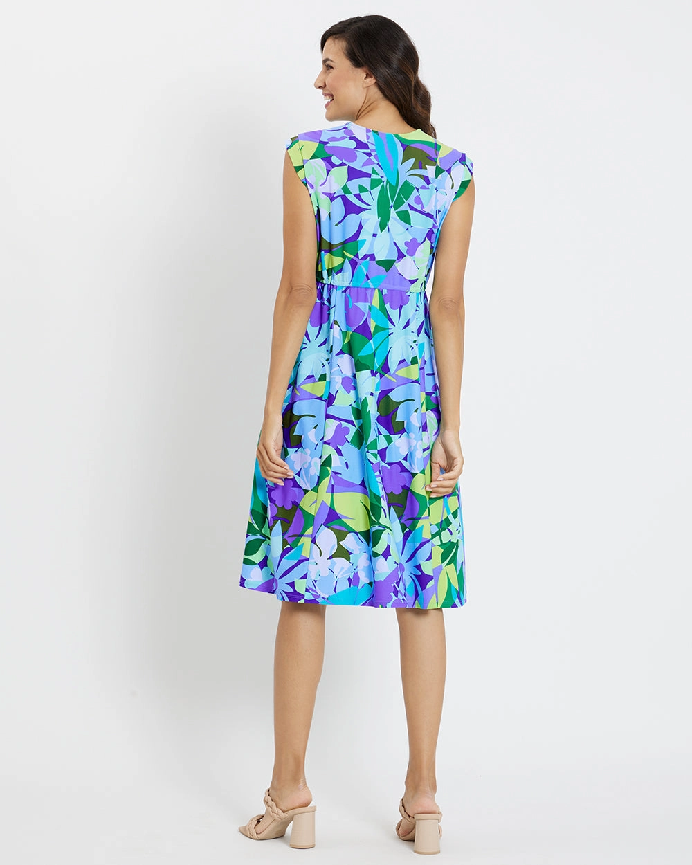 Jude Connally Tess Midi Dress - Kaleidoscope Floral Iris