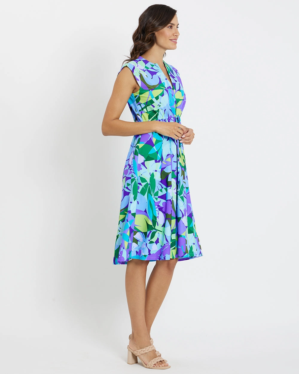 Jude Connally Tess Midi Dress - Kaleidoscope Floral Iris